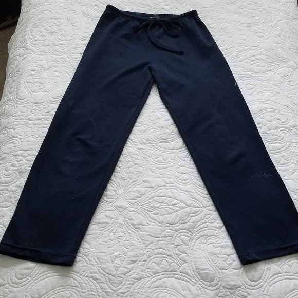 Vintage ATHLETIC WORKS Navy Classic Track Pants Elastic waist - Picture 4 of 8